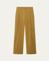 Another Tomorrow Relaxed Wide Leg Pants In Thyme