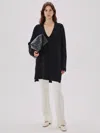 Another Tomorrow Rib Tunic In Black