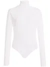 Another Tomorrow Long-sleeve Turtleneck Bodysuit In White