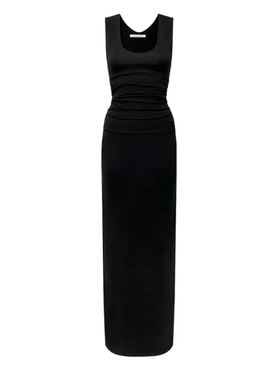 ANOTHER TOMORROW RUCHED TANK DRESS