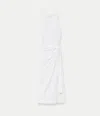 Another Tomorrow Sarong Tie Dress In White