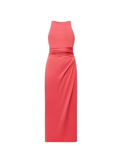Another Tomorrow Sarong-tie Dress In Pink