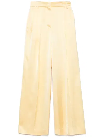 ANOTHER TOMORROW SATIN PLEATED TROUSERS