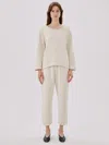 Another Tomorrow Scoopneck Sweatshirt In Parchment
