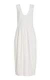 Another Tomorrow Organic Hemp-blend Midi Dress In Neutral