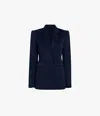 Another Tomorrow Seamed Waist Jacket In Navy