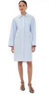 Another Tomorrow Shirt Dress French Blue In French Blue