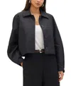 Another Tomorrow Balmacaan Jacket In Black