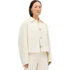 Another Tomorrow Short Mac Blouson In White