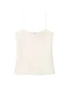 Another Tomorrow Silk Camisole Off White In Cream