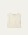 Another Tomorrow Silk Camisole Off White In Off White