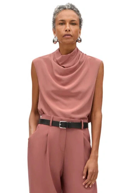 ANOTHER TOMORROW ANOTHER TOMORROW SILK DRAPED TOP