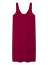Another Tomorrow Scoop-neck Silk Midi Tank Dress In Pink