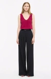 Another Tomorrow Silk Tank In Magenta