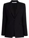 Another Tomorrow Single-breasted Merino Wool Blazer In Black