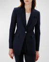 ANOTHER TOMORROW SINGLE BUTTON BLAZER JACKET