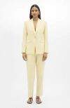 Another Tomorrow Single Button Jacket In Yellow