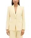 Another Tomorrow Single Button Jacket In Gold