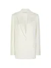 Another Tomorrow Single-breasted Blazer In White