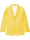 Another Tomorrow Single-breasted Blazer In Yellow