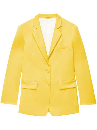 Another Tomorrow Single-breasted Blazer In Yellow