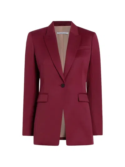 Another Tomorrow Single-button Peaked-lapel Blazer In Purple