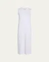Another Tomorrow Sleeveless Tee Dress In White