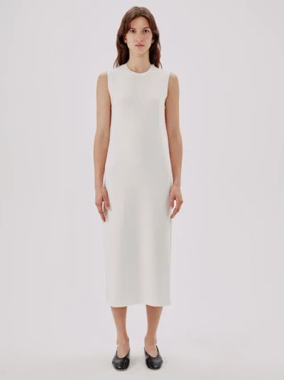 Another Tomorrow Sleeveless Tee Dress In White