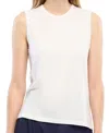 Another Tomorrow Sleeveless Tee In White
