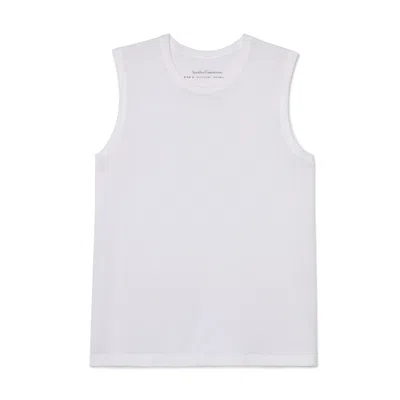 Another Tomorrow Sleeveless Tee In White