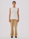 Another Tomorrow Sleeveless Tee In White