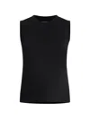 Another Tomorrow Sleeveless T-shirt In Black