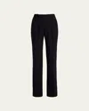 Another Tomorrow Ausgestellte Merinowollhose In Black