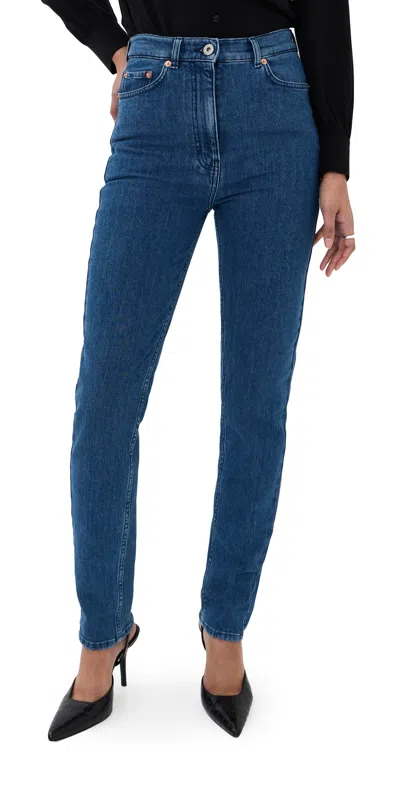 Another Tomorrow Slim Denim Pants Rinsed In Blue