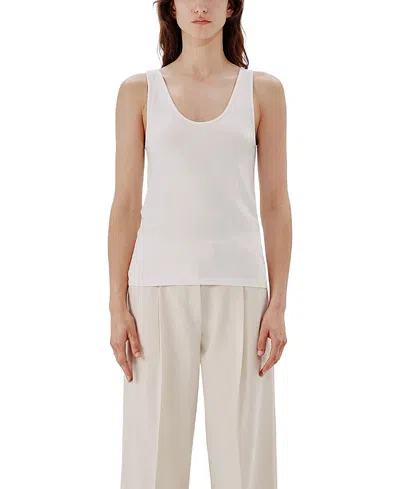 Another Tomorrow Slim Tank Top In Neutral