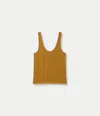 Another Tomorrow Slim Tank Top In Tapenade