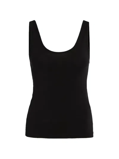 Another Tomorrow Slim-fit Tank Top In Black