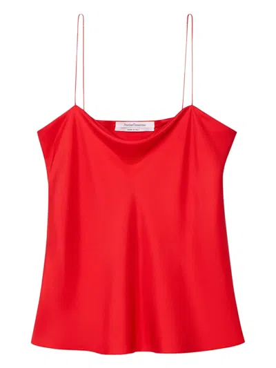 ANOTHER TOMORROW SLIP-ON SILK TOP
