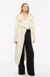 Another Tomorrow Soft Trench In Off White
