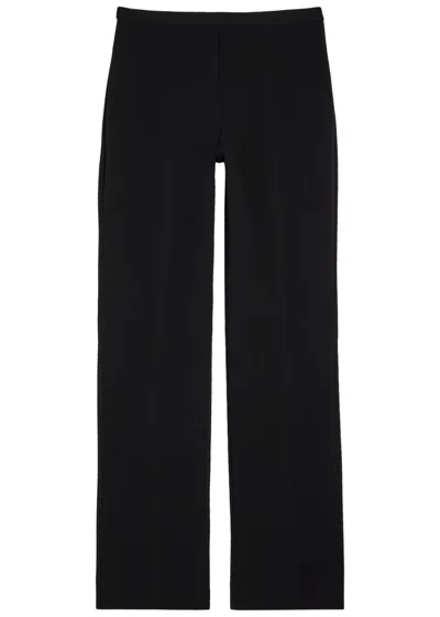 Another Tomorrow Straight-leg Jersey Trousers In Black
