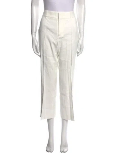 Pre-owned Another Tomorrow Straight Leg Pants W/ Tags In White
