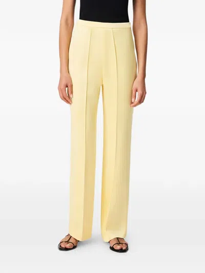 Another Tomorrow Straight-leg Trousers In Yellow
