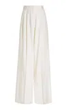 Another Tomorrow Stretch-wool Pants In Off-white