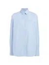 Another Tomorrow Stripe-print Oversized Shirt In Blue