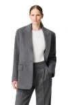 Another Tomorrow Tailored Cashmere Jacket In Gray