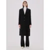 Another Tomorrow Tailored Coat In Black