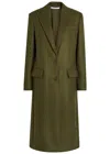 Another Tomorrow Tailored Wool Coat In Green