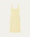 Another Tomorrow Tie-back Long Sleeveless Sheath Dress In Brown