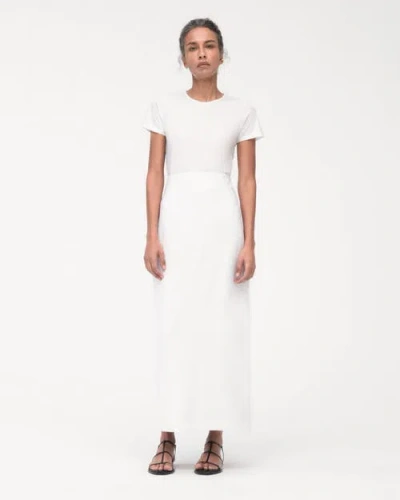 Another Tomorrow Tube Skirt In White