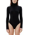 Another Tomorrow Turtleneck Bodysuit In Black